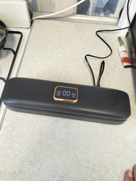 Вакуумный упаковщик для дома кухни Vacuum Sealer 01 вакууматор для еды продуктов питания сухих и влажных овощей и мяса прибор для упаковки пищи вакуумные упаковщики + комплект гофрированные пакеты 10 шт черный фото от покупателей 2