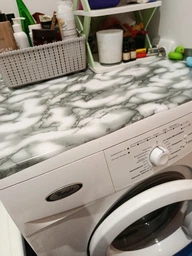 Набор самоклеящаяся ПВХ пленка 2 шт по 0,6х3м, HOME DESIGN, интерьерная, водостойкая, для мебели и кухни, цвет светло-серый мрамор фото от покупателей 1
