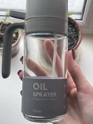 Розпилювач для олії, оцту, соусу з дозатором Sprayer кухонний диспенсер 2в1 для заправки страв та салатів, прозорий з сірим (99714881) фото від покупців 1
