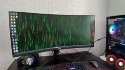 Монитор 34" QUBE Overlord C34UQ180H (Ultra-Wide 2K) 3440×1440 Fast VA 1500R 180Hz 4ms, 8-Bit, HDR, FreeSync, G-SYNC Compatible, HAS, Speakers фото от покупателей 2