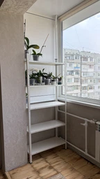 Стелаж металевий 1700х750х300 мм БІЛИЙ 5 полиць на кухню, у ванну, для квітів