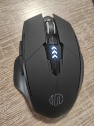 Мышь беспроводная INPHIC F1 с подключением USB 2.4G, аккумулятором, индикатором заряда и 2400 DPI, grey