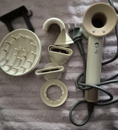 Фен для волос профессиональный Super Hair Dryer 5в1 белый + золотистый
