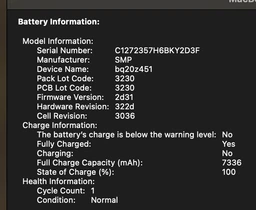 Акумулятор для MacBook Pro Retina 15 A1953 / A1990 2018-2019 Original PRC