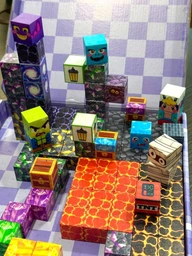 Магнитный конструктор Minecraft детский набор Майнкрафт 100 кубиков блоков для детей строительный магнитная игра игрушка магнитные блоки кубики пластиковые для развития логики моторики мышления обучающий подарок ребенку мальчикам девочкам фото от покупателей 9