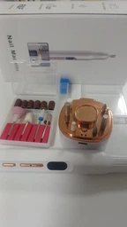 Профессиональный беспроводной фрезер для маникюра и педикюра Nail Machine 8809 машинка для маникюра и педикюра и УФ лампа + подарок 12 насадок, белый фото от покупателей 2