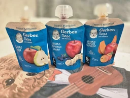 Упаковка пюре фруктово-овочевого Gerber Яблуко, Гарбуз, Абрикос з 6 місяців 90 г х 16 шт. (7613036035002)