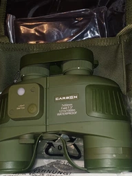 Бинокль Carbon 7x50 Green с дальномерной сеткой и компасом