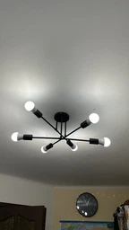Потолочная люстра светодиодная 60w черная фото от покупателей 1