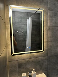 Зеркало с подсветкой для ванной комнаты настенное смарт зеркало LED с подогревом 70х90 см BRS фото от покупателей 1