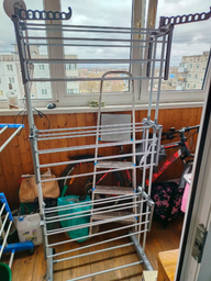 Сушарка для білизни для підлоги Garment Rack With Wheels TM-0035 на 20 кг 3 яруси на колесах фото від покупців 2
