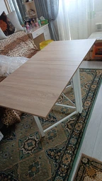 Стіл-книга трансформер Оріон 2 Ferrum-decor 750x1520x730 Білий метал ДСП Дуб Сонома 16 мм (ORI211)