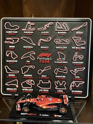 F1 2026 Карта календар трас Формули 1 22×25 см