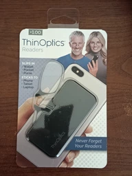 Очки Thinoptics +1.00, черные + Чехол универсальный черный (1.0BBUP)