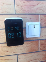 Дзвінок дверний бездротовий з козирком з DOORBELL 5615 з годинником, термометром і показником вологості фото від покупців 9