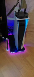 Вертикальна док-станція Saitake для PS5 з охолодженням та RGB-підсвіткою для PlayStation 5, PS VR2, чорна