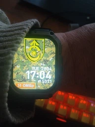 Смарт-годинник з Українським меню, додатком та надпотужним акумулятором на 900мАг Blackview W70PRO 2.01HD(TFT) Bluetooth 5.3, IP68 Call Green/ЗЕЛЕНІ (W70G)