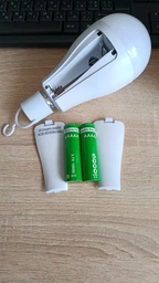 Лампа светодиодная на аккумуляторе 1500 mAh автономная LED E27 аварийная BRS КОМПЛЕКТ 2ШТ фото от покупателей 1