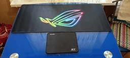Игровой Коврик для Мыши 900x400x4мм (XXL) Дизайн ASUS ROG Cyber Pulse. Гладкая Поверхность, Прорезиненный. Толщина 4 мм фото от покупателей 3