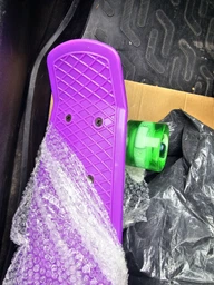 Пенни борд скейт Jenix Penny Board 22" Синий со светящимися колесами