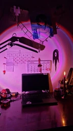 Светильник проекционный Sunset Lamp RGB с пультом на штативе USB проектор атмосферная разноцветная лампа (228) фото от покупателей 1