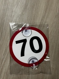 Знак на авто "70" на 2-х присосках зйомний