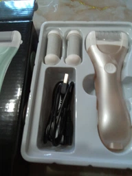 Пемза пилка для ног и пяток роликовая аккумуляторная Callus Remover 3W электрическая для шлифовки электропемза для педикюра USB желтая фото от покупателей 4