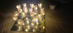 Нічник Нескінченні тюльпани в кубі 3D LED збири сам рожевий 10 см