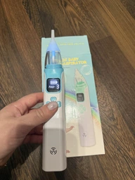 Електронний аспіратор назальний потужний для носа Electric Baby Nasal Aspirator соплеотсос електричний для новонароджених дітей з музикою білий