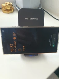 Беспроводное зарядное устройство Держатель - подставка Qi Fast Charger 15W для iPhone та Android Black фото от покупателей 6