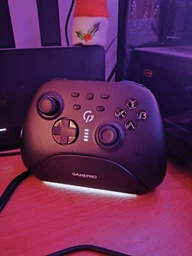 Бездротовий геймпад GamePro із зарядною станцією GPX13BDOC BT 5.3/USB/2.4 ГГц (Switch/PC/iOS/Android) RGB Black
