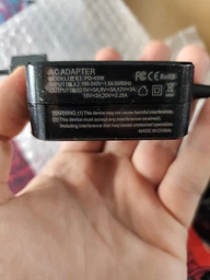 Мережевий зарядний пристрій для (ноутбука, планшета) 45W, 20V, 2.25A з вбудованим кабелем Type-C фото від покупців 2
