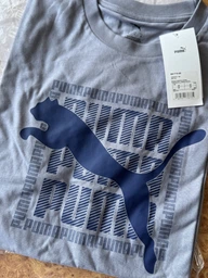 Футболка хлопковая длинная мужская Puma Graphics 69177502 M White с принтом (4069161673191)