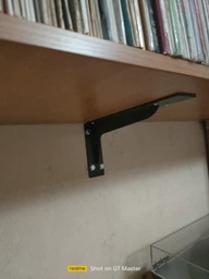 Потужний кронштейн для поличок на стіну Jinrongda Bracket-L 29.2cm (Чорний)