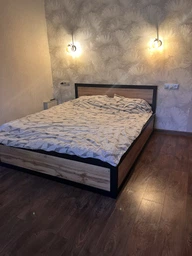 Кровать MebliRoMax Loft 160х200 Дуб Тахо /Черный + Подъемный механизм (000084984)