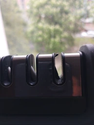 Ручная точилка для ножей Fast Sharpener с трехэтапной системой заточки Черно-красная
