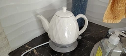 Чайник электрический керамический 1.5л 1200W Kamille Vizo крышка с силиконовым кольцом Белый фото от покупателей 2