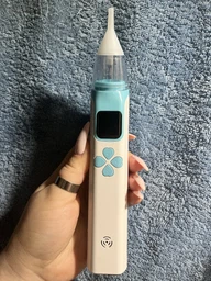 Електронний аспіратор назальний потужний для носа Electric Baby Nasal Aspirator соплеотсос електричний для новонароджених дітей з музикою білий