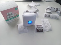 Портативний міні принтер термопринтер Mini printer Pink +2 вида паперу ( звичайний, самоклеючий,кольоровий) фото від покупців 1