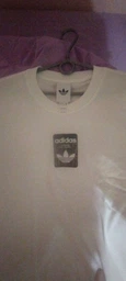 Футболка хлопковая длинная мужская Adidas Originals Leo Oversized JV7570 L Белая с принтом (4068808480840)