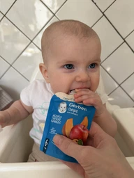 Пюре фруктово-овощное Gerber Яблоко, Тыква, Абрикос для детей с 6 месяцев 90 г (7613036034999) фото от покупателей 1