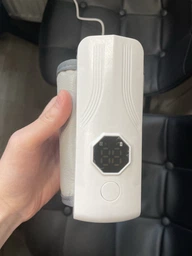Портативный подогреватель для детских бутылочек на аккумуляторе Warmer Pro беспроводной нагреватель бутылочок компактный для прогулки белый фото от покупателей 1