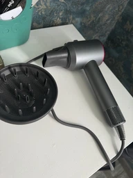 Профессиональный фен стайлер для волос Super Hair Dryer 1600 Вт + 5в1 насадок, синий / золото