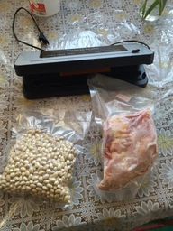 Вакууматор побутовий для продуктів їжі Vacuum Sealer 120W вакууманий пакувальник автоматичний + 10 пакетів фото от покупателей 17