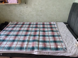 Электропростынь с подогревом 120х160 полуторная Electric Blanket, Турция, 80 Ватт, в клеточку фото от покупателей 4