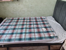 Электропростынь с подогревом 120х160 полуторная Electric Blanket, Турция, 80 Ватт, в клеточку фото от покупателей 3