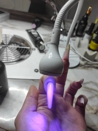 Лампа для маникюра ультрафиолетовая Clip on UV Lamp 365nm + 395nm фонарик наращивания ногтей, USB, 360°, Черный фото от покупателей 15