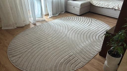 Ковер в скандинавском стиле OKSI 0.6х1.1 м. Овал Бежевый 38025/202 BEIGE фото от покупателей 1