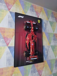 Арт Держатель Рамка на Стену 80x50 см. для Фирменного Конструктора Technic Ferrari F1 SF-24 (42207) Феррари Формула 1 Type-A