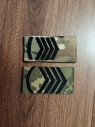Погон головний сержант на пікселі, на липучці 5х10 см.